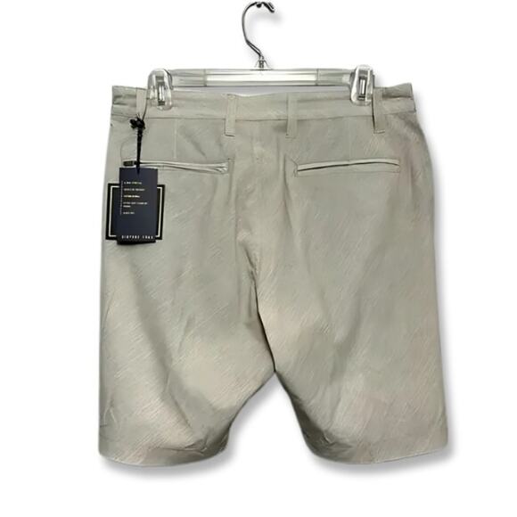 VINTAGE 1946 Utility Shorts Quick Dry 4-Way Stretch Belt Loop Tan/Gray M 32 NWT - Picture 4 of 8